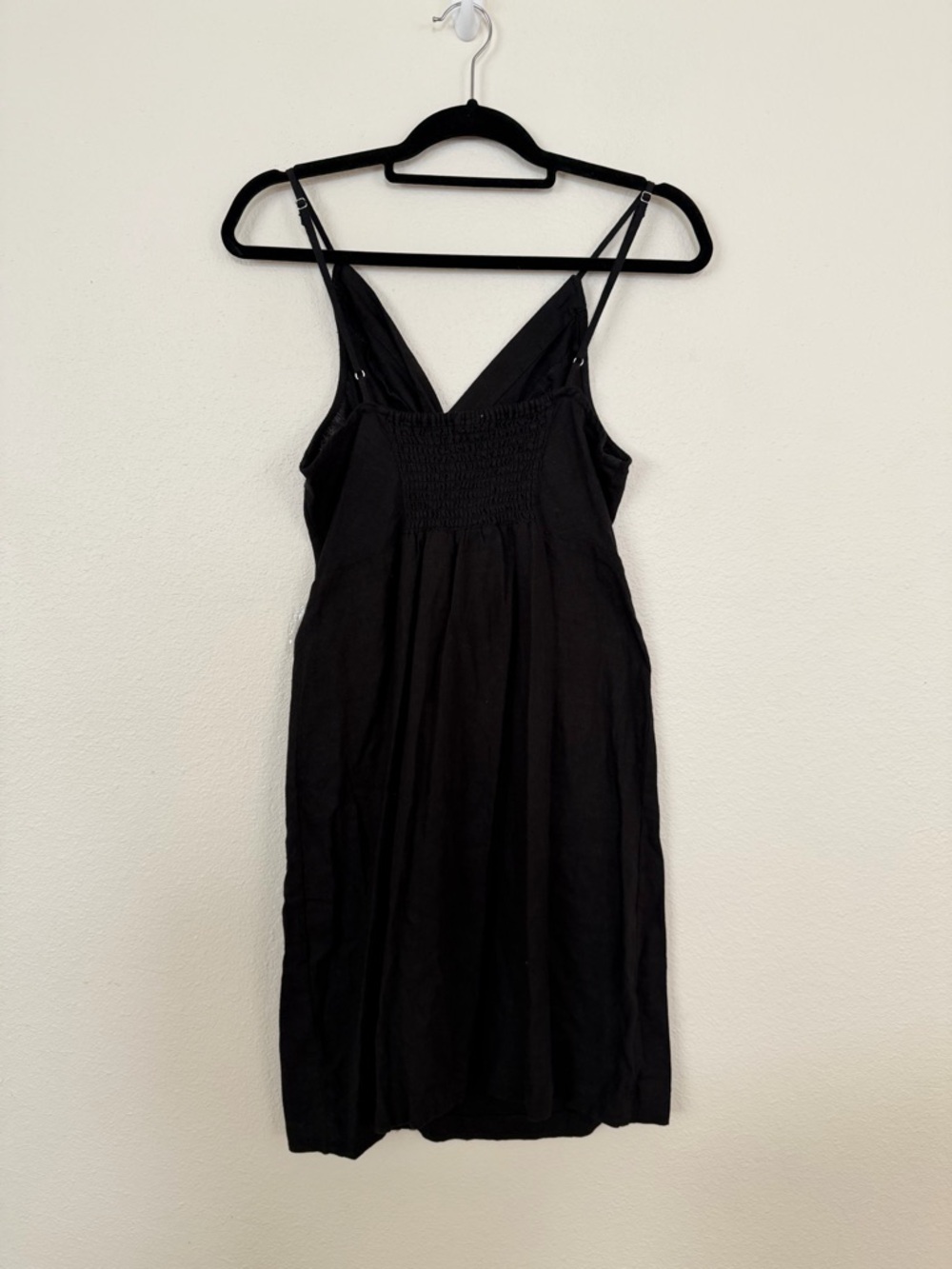 Linen Button-Front Spaghetti Strap Mini Dress - Picture 4 of 6